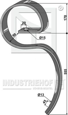 Großfederzinken - Pulverbeschichtet 101.310725.P