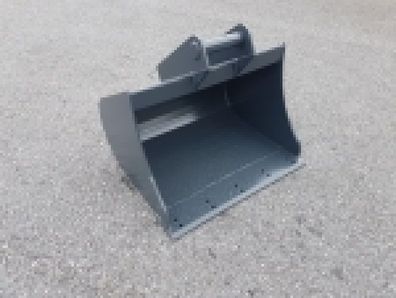 Baggerlöffel, Baggerschaufel, Tieflöffel Aufnahme passend für MS01 400mm Arbeitsbr