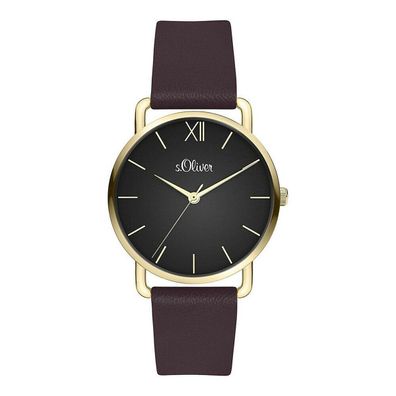 s. Oliver Damen Uhr Armbanduhr Leder SO-4154-LQ