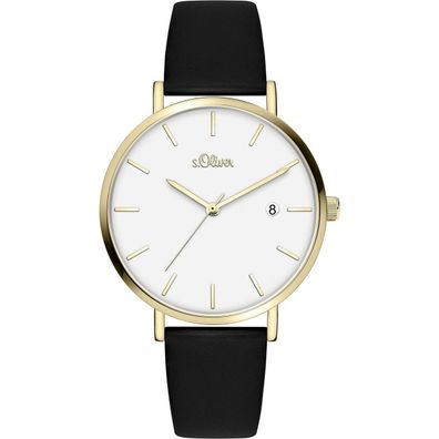 s. Oliver Damen Uhr Armbanduhr Leder SO-4149-LQ