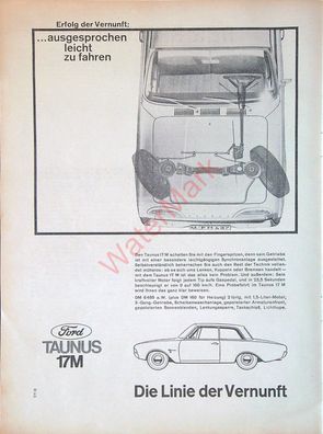 Originale alte Reklame Werbung Ford Taunus 17 M v. 1962 Größe 30 x 22 cm