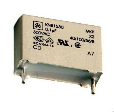 Entstörkondensator 0,1µF, Kondensator MKP, 300V ,10%, RM15mm 100nF, KNB1530, 3St.