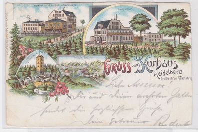 94811 Ak Lithographie Gruss vom Kurhaus Heidelberg 1899