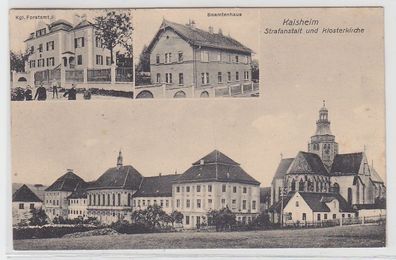 70203 Mehrbild Ak Kaisheim Strafanstalt und Klosterkirche, Forstamt usw. 1912
