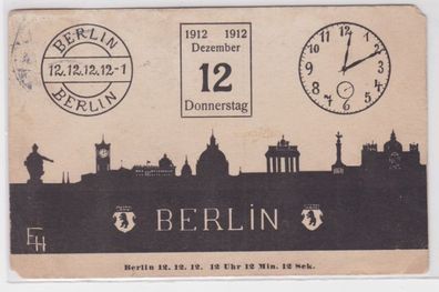 92772 Ak Karte mit Datumsspielerei Berlin Stadtsilhouette 12.12.12 12 Uhr 12 Min