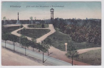 77646 Ak Wittenberge - Blick nach dem Wasserturm und Kriegerdenkmal 1909