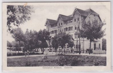 03076 Ak Ostseebad Ahlbeck Promenaden-Hotel Ostende um 1920