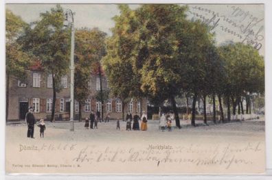 39335 Ak Dömitz in Mecklenburg - Blick auf den Marktplatz 1905