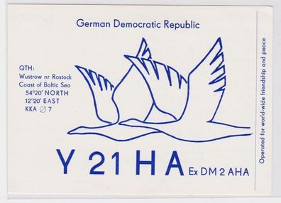66777 QTH Funker Karte Wustrow bei Rostock 1982