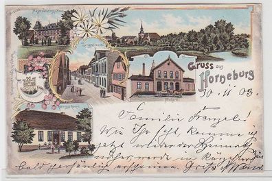 69608 Ak Lithographie Gruß aus Horneburg 1903