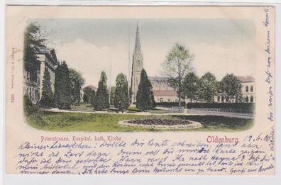 94927 Ak Oldenburg Peterstrasse, Hospital, katholische Kirche 1900