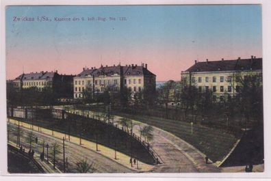 16928 Ak Zwickau in Sachsen Kaserne des 9. Infanterie-Regiment Nr. 133 1914