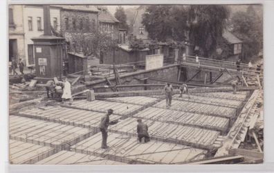 29841 Foto Ak Werdau Baustelle Brückenbauarbeiten um 1920