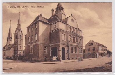 95563 Ak Regis Bez. Leipzig neues Rathaus Außenansicht 1917