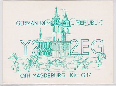 68099 QTH Funker Karte Magdeburg 1982