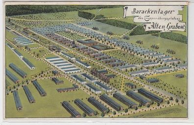 69490 Feldpost Ak Barackenlager des Truppenübungsplatzes Alten Grabow 1915