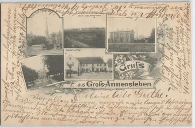 92168 Mehrbild Ak Gruß aus Groß-Ammensleben Gasthof usw. 1898