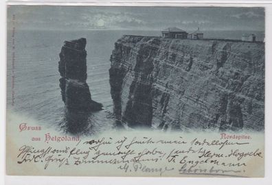 94845 Ak Gruß aus Helgoland Totalansicht Nordspitze 1898