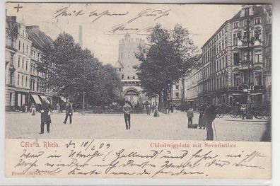 46796 Ak Cöln Köln am Rhein Chlodiwigstraße mit Severinthor 1903