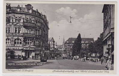 92267 Ak Wuppertal Elberfeld Hotel Europäischer Hof 1935