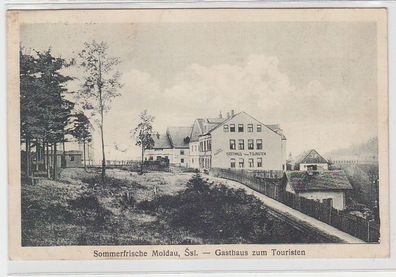 69715 Ak Sommerfrische Moldau Gasthaus zum Touristen 1923