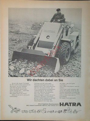 Originale alte Reklame Werbung Frontlader Radlader Hatra v. 1964 Größe 29 x 22 cm