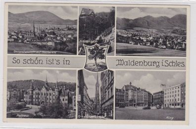 29358 Mehrbild Ak So schön ist's in Waldenburg Walbrzych in Schlesien 1941