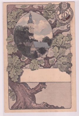 80462 AK Deutsche Turnerschaft Wappen und Eichenbaum als Hintergrund