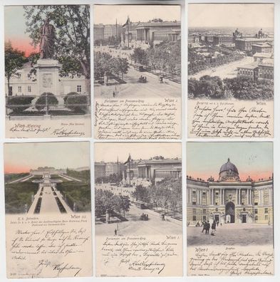 67871/6 Ak Wien Burgring, Kaiser Max Denkmal, Franzensring usw. um 1900