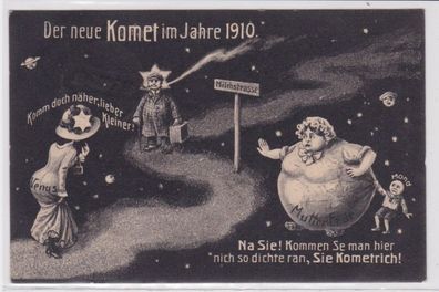 93809 Künstler Ak Der neue Komet im Jahr 1910