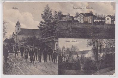 49075 Mehrbild Ak Morawetz Moravec Sanatorium sv. Raphaela 1918