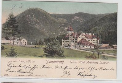 69143 Ak Semmering Grand Hotel 'Erzherzog Johann' 1904
