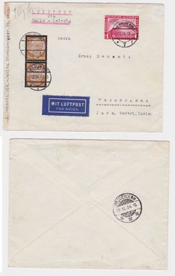04532 Luftpostbrief Chicagofahrt Berlin nach Java Niederländisch Indien 1934