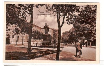 57228 Ak Sorau Niederlausitz Zweikaiserdenkmal 1928