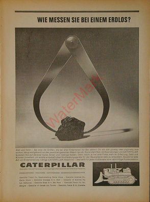 Originale alte Reklame Werbung Baumaschine Caterpillar v. 1962