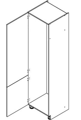 Küche Küchenhochschrank für Kühlkombi 60/210cm