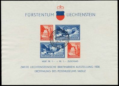Liechtenstein BLOCK Kleinbogen Block 2 gestempelt X28DF8E