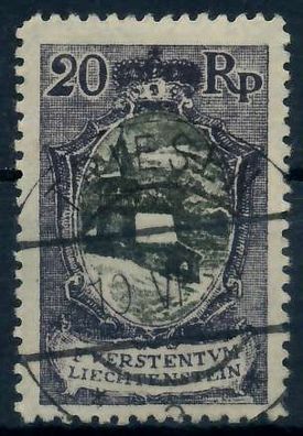 Liechtenstein 1921 Nr 53B zentrisch gestempelt X28E13A