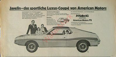 Originale alte Reklame Werbung American Motors Javeline v. 1971