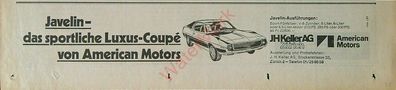 Originale alte Reklame Werbung American Motors Javeline (1) v. 1971