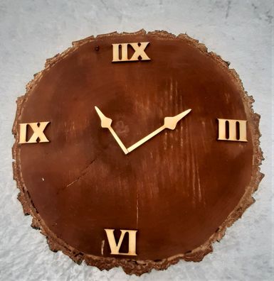 Römische Ziffern Zahlen 3 6 9 und 12 aus Holz 25mm Höhe für Uhren (Gr. 25mm)