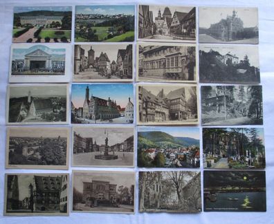 134497/ 100 Ansichtskarten Ortschaften Dinkelsbühl, Nördlingen, Schwarzatal usw.