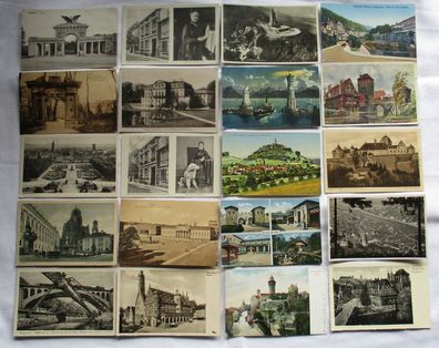 110093/ 100 Ansichtskarten Ortschaften Wildbad, Leuchtenburg, Kronach usw.