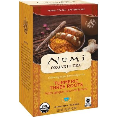 Numi Tee Kräutertee Kurkuma drei Wurzeln Turmeric Curcuma Three Roots