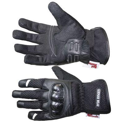 Motocross, Biker Handschuhe, Textil Schwarz