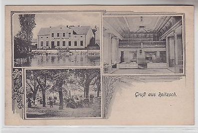 65304 Mehrbild Ak Gruß aus Roitzsch bei Wurzen Gasthof um 1920
