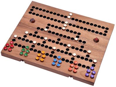 Blockade für 6 Spieler - Spielfeld 26 x 33 cm - Brettspiel aus Holz