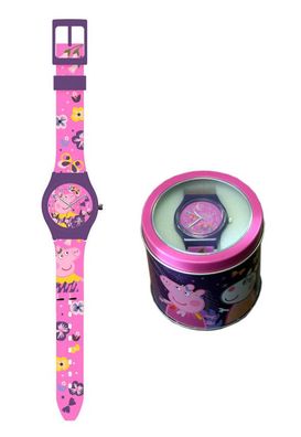 Peppa Wutz Armbanduhr (Analog) Kinderuhr Uhr Watch Pig rosa lila pink Mädchen