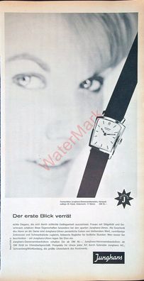 Originale alte Reklame Werbung Uhr Armbanduhr Junghans v. 1959