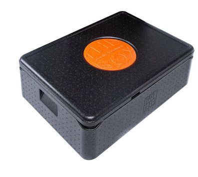 EPP Thermobox Abm 68,5 x 48,5 x 22,5 cm Isolierbox, Pizzabox THE BOX Schwarz